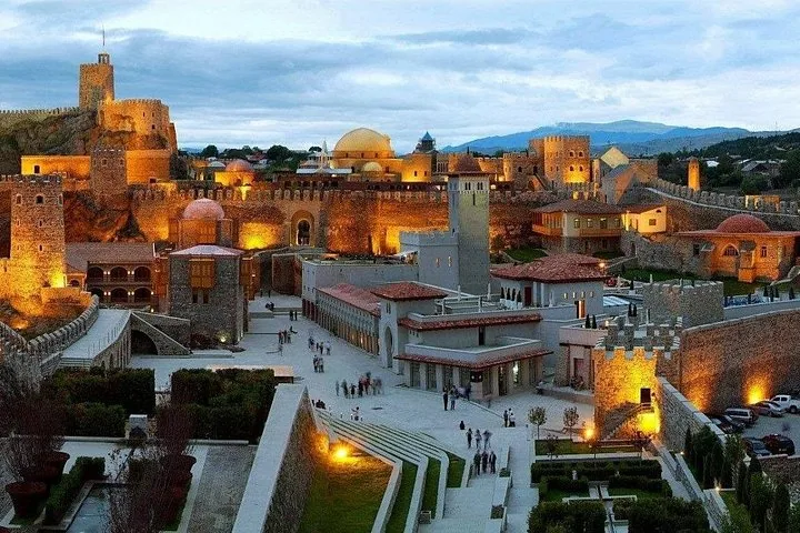 Explore a 12th-century cave city, a rebuilt medieval castle, and historic mineral springs on a 500-kilometer round trip from Tbilisi.
